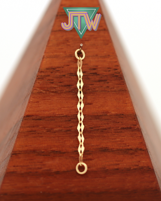 14K Yellow Gold Dapped Oval Chain