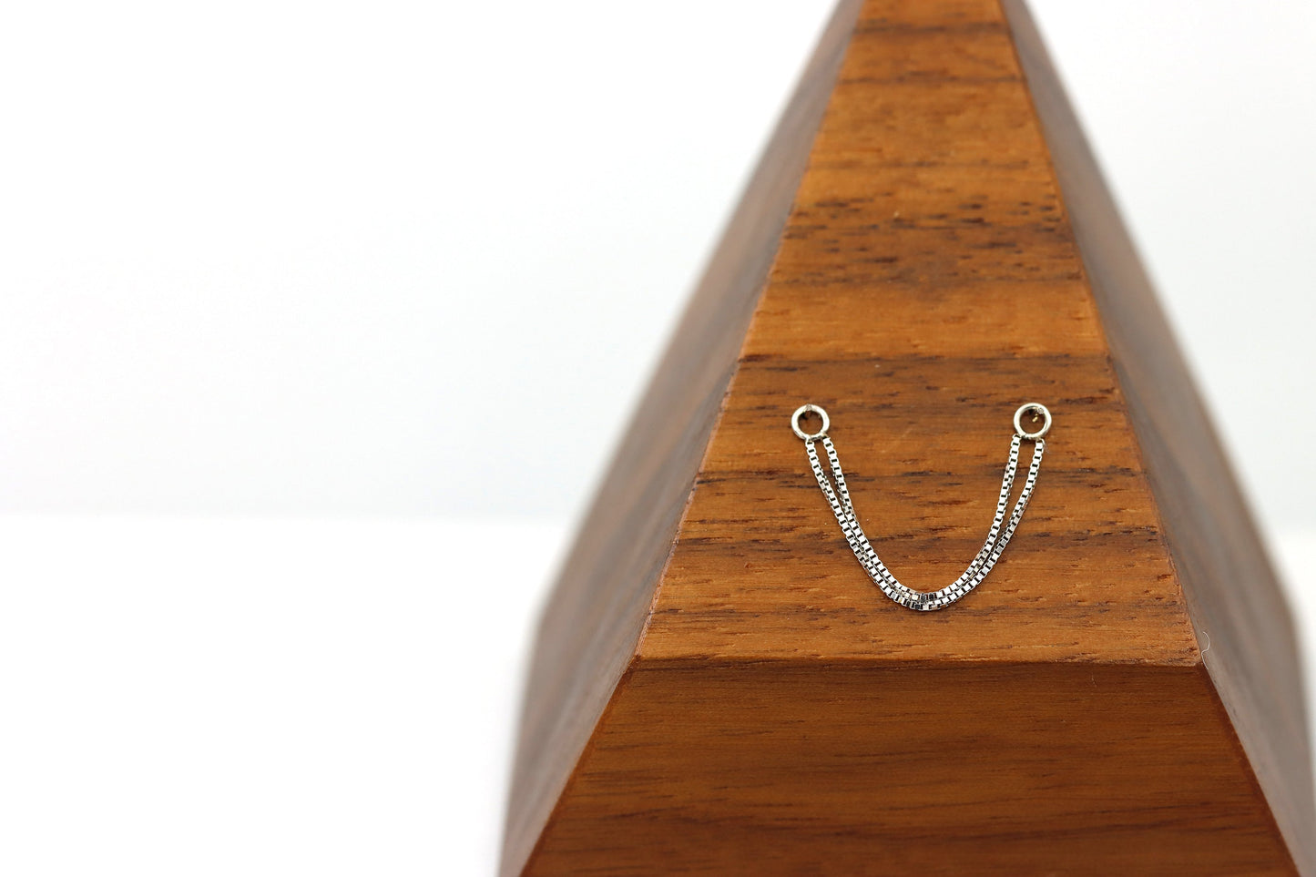 14K White Gold Box Chain