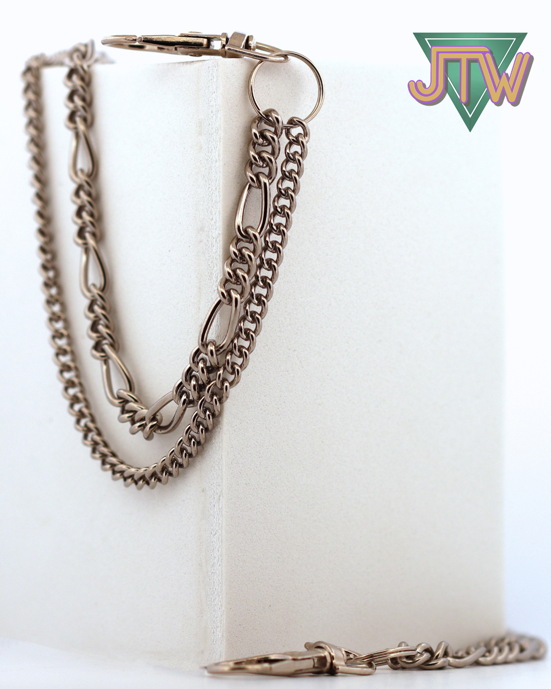 Titanium Wallet Chain - Figaro Chain