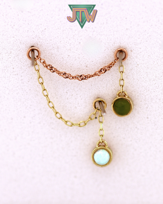 One-Off Double Bezel Jade and White Opal