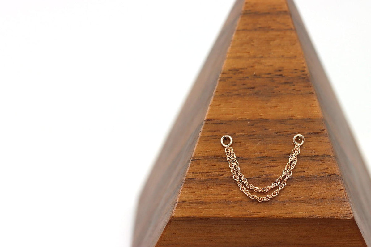 14K Gold Diamond-Cut Singapore Chain