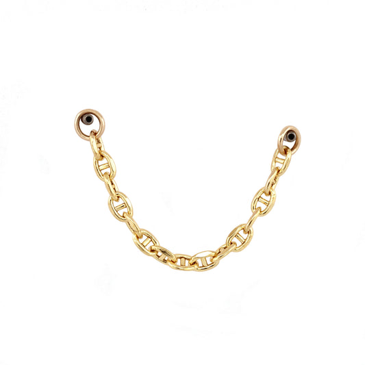 14K Yellow Gold Anchor Chain