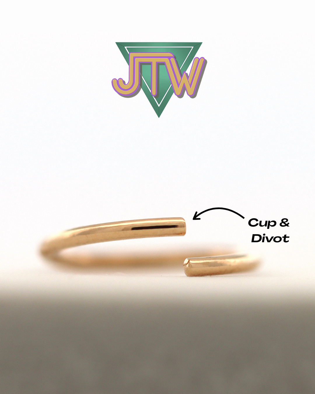 Gold Seam Rings - Cup and Divot