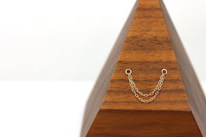 14K Rose Gold Diamond Cut Cable Chain