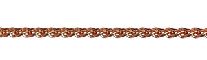 14K Rose Gold 0.8mm Wheat Chain