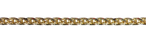 14K Yellow Gold 0.8mm Round Wheat Chain